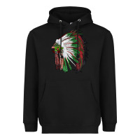Black christmas indian feather headdress Heavyweight Hoodie - RanaPortraitStore
