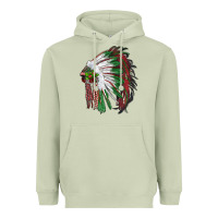 Matcha christmas indian feather headdress Heavyweight Hoodie - RanaPortraitStore