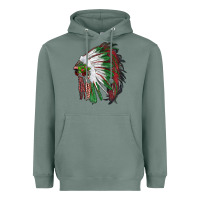 Sage christmas indian feather headdress Heavyweight Hoodie - RanaPortraitStore
