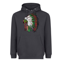 Christmas Indian Feather Headdress Heavyweight Hoodie | Teevron