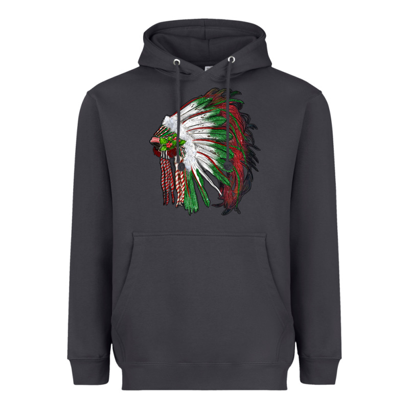 Christmas Indian Feather Headdress Heavyweight Hoodie by RanaPortraitStore | Teevron