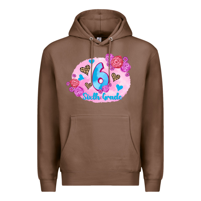 Back To School Flowers Sixth Grade 3200x2400 Premium Hoodie by AdoDesignShop | Teevron