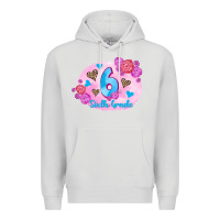 Dove Grey back to school flowers sixth grade 3200x2400 Premium Hoodie - AdoDesignShop