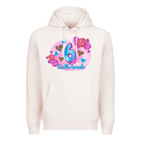 Pale Pink back to school flowers sixth grade 3200x2400 Premium Hoodie - AdoDesignShop
