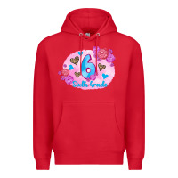 Red back to school flowers sixth grade 3200x2400 Premium Hoodie - AdoDesignShop