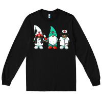Black african american nurse gnomies medical gnomies Long Sleeve Tee - BarkalooDesign