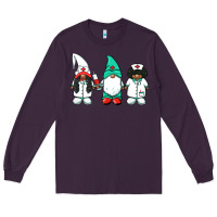 African American Nurse Gnomies Medical Gnomies Long Sleeve Tee | Teevron