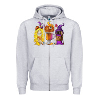 Halloween Hocus Pocus Coffee Cups Zipper Hoodie | Teevron