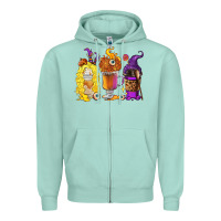 Seafoam Halloween hocus pocus coffee cups Zipper Hoodie - RanaPortraitStore