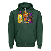 Sports Green Halloween hocus pocus coffee cups Zipper Hoodie - RanaPortraitStore