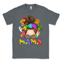 Charcoal Heather messy bun mama summer Classic Tee - RanaPortraitStore