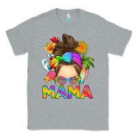 Heather Grey messy bun mama summer Classic Tee - RanaPortraitStore