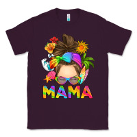 Plum messy bun mama summer Classic Tee - RanaPortraitStore