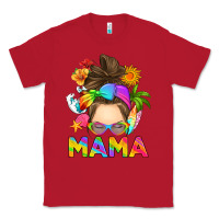 Red messy bun mama summer Classic Tee - RanaPortraitStore