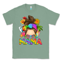 Sage messy bun mama summer Classic Tee - RanaPortraitStore