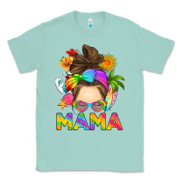 Seafoam messy bun mama summer Classic Tee - RanaPortraitStore