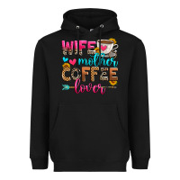 Black wife mother coffee lover Heavyweight Hoodie - Zillion Design Studio