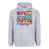Heather Grey wife mother coffee lover Heavyweight Hoodie - Zillion Design Studio