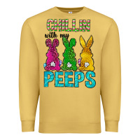 Antique Gold Chillin with my peeps Ester Day Premium Sweatshirt - Neo Western