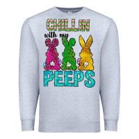 Heather Grey Chillin with my peeps Ester Day Premium Sweatshirt - Neo Western