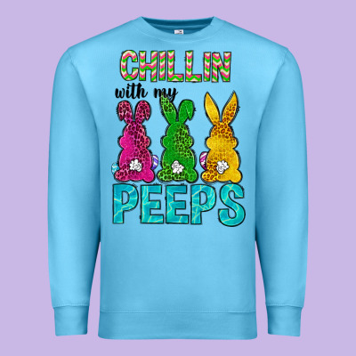 Chillin With My Peeps Ester Day Premium Sweatshirt Designed By Neo Western