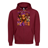 Burgundy Hocus pocus Heifer Zipper Hoodie - RanaPortraitStore