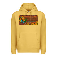 Antique Gold custom cowboy boots sunflowers and cactus license plate Premium Hoodie - Artiststas