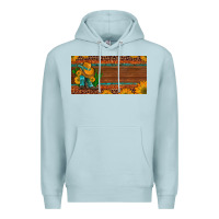 Blue Mist custom cowboy boots sunflowers and cactus license plate Premium Hoodie - Artiststas