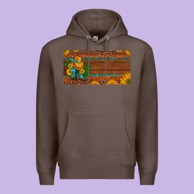 Custom Cowboy Boots Sunflowers And Cactus License Plate Premium Hoodie Designed By Artiststas