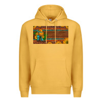 Mustard custom cowboy boots sunflowers and cactus license plate Premium Hoodie - Artiststas