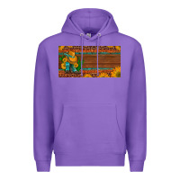 Purple custom cowboy boots sunflowers and cactus license plate Premium Hoodie - Artiststas