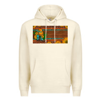 Sandshell custom cowboy boots sunflowers and cactus license plate Premium Hoodie - Artiststas