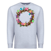 Heather Grey Crown of thorns Easter Day Premium Sweatshirt - Neo Western