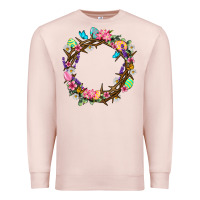 Pale Pink Crown of thorns Easter Day Premium Sweatshirt - Neo Western