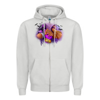 Dove Grey Halloween sneaker and heel afro woman Zipper Hoodie - RanaPortraitStore