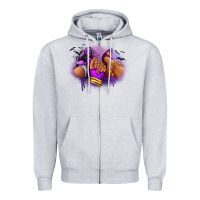 Heather Grey Halloween sneaker and heel afro woman Zipper Hoodie - RanaPortraitStore