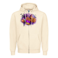 Sandshell Halloween sneaker and heel afro woman Zipper Hoodie - RanaPortraitStore