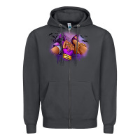 Smoke Halloween sneaker and heel afro woman Zipper Hoodie - RanaPortraitStore