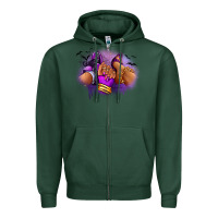 Sports Green Halloween sneaker and heel afro woman Zipper Hoodie - RanaPortraitStore