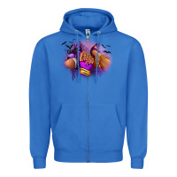 True Royal Halloween sneaker and heel afro woman Zipper Hoodie - RanaPortraitStore