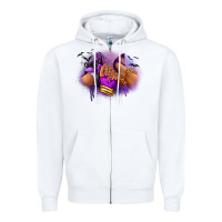 White Halloween sneaker and heel afro woman Zipper Hoodie - RanaPortraitStore