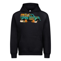 Black pumpkin farm truck no background Urban Hoodie - Jasminsmagicworld