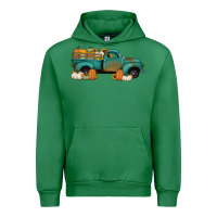 Emerald pumpkin farm truck no background Urban Hoodie - Jasminsmagicworld