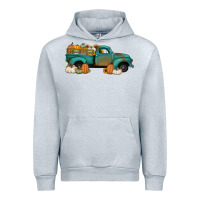 Heather Grey pumpkin farm truck no background Urban Hoodie - Jasminsmagicworld