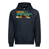Navy pumpkin farm truck no background Urban Hoodie - Jasminsmagicworld