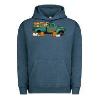 Pigment Midnight Navy pumpkin farm truck no background Urban Hoodie - Jasminsmagicworld