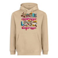 Mushroom more espresso less depresso Heavyweight Hoodie - Zillion Design Studio