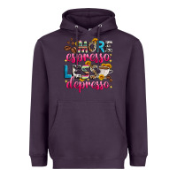 Plum more espresso less depresso Heavyweight Hoodie - Zillion Design Studio