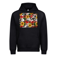Black cowhide sunflowers candy canes Urban Hoodie - Jasminsmagicworld