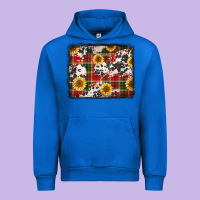 Cowhide Sunflowers Candy Canes Urban Hoodie Designed By Jasminsmagicworld